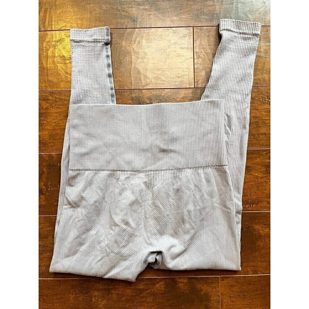 Gymshark Pull On Ribbed Work Out Active Pants Logo READ - Picture 5 of 5